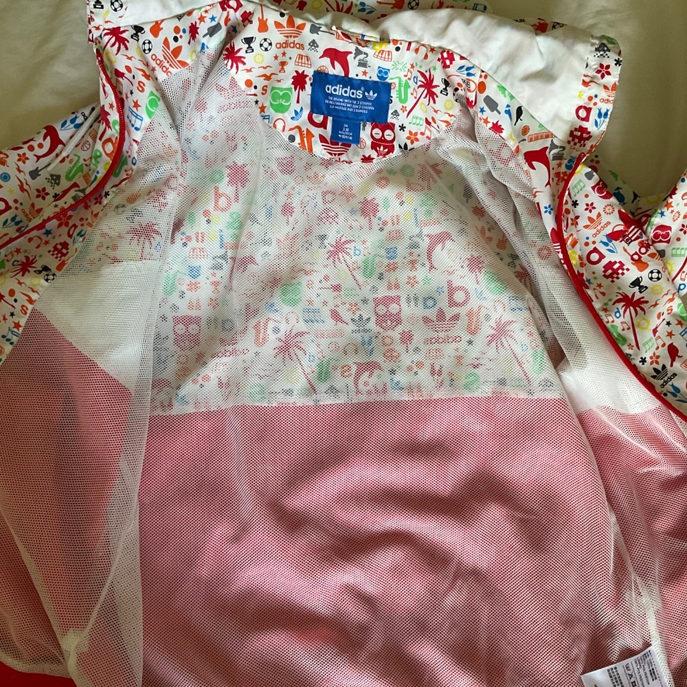 Adidas Red Patterned Windbreaker - image 4